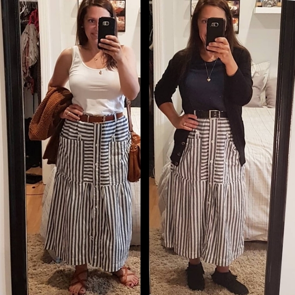 Vintage Button Front Midi Skirt - Picture 6 of 6